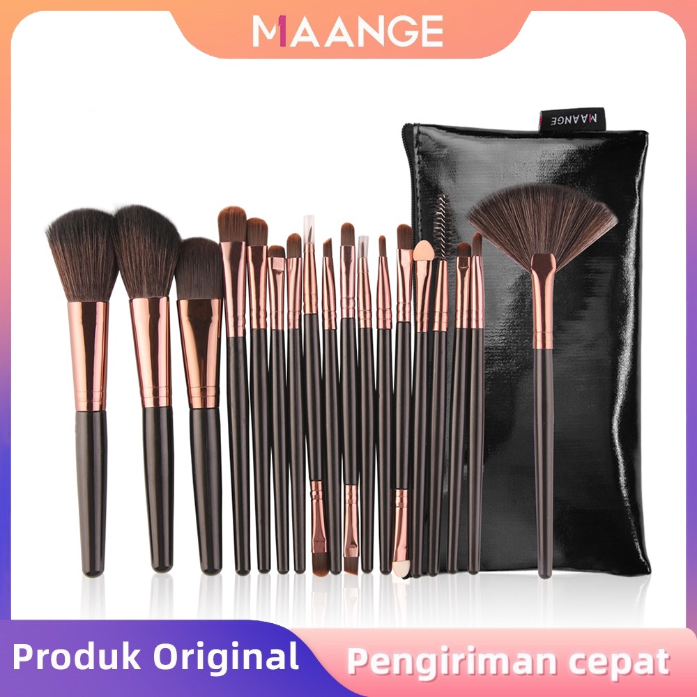 MAANGE 18Pcs MakeUp Brush Professional Brush With Bag Make Up Brush 5445+0117