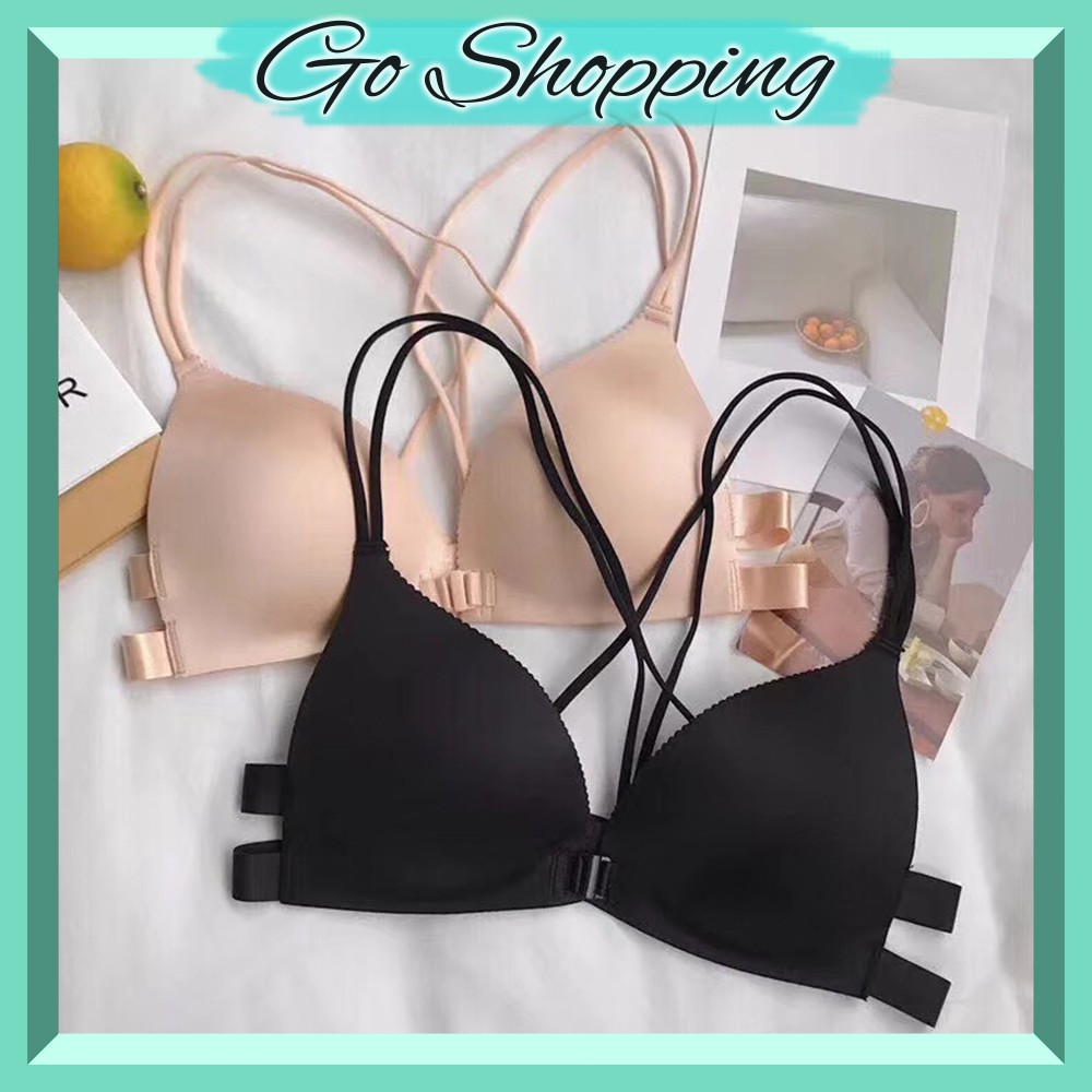 GO! BR012 Bra Wanita Model One-Piece Bra Bralette Push Up Bahan Tipis dan Bergaya Sexy BH cod