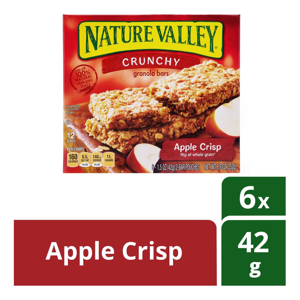 

Nature Valley Crunchy Granola Bar - Oats 'n Honey/ Apple crisp/ Dark Chocolate/ Almond/ Variety pack