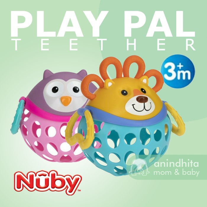 NUBY Silly Shaker Teether Toy Mainan Gigitan Bayi Rattle Bola
