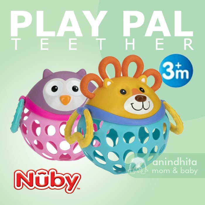 NUBY Silly Shaker Teether Toy Mainan Gigitan Bayi Rattle Bola