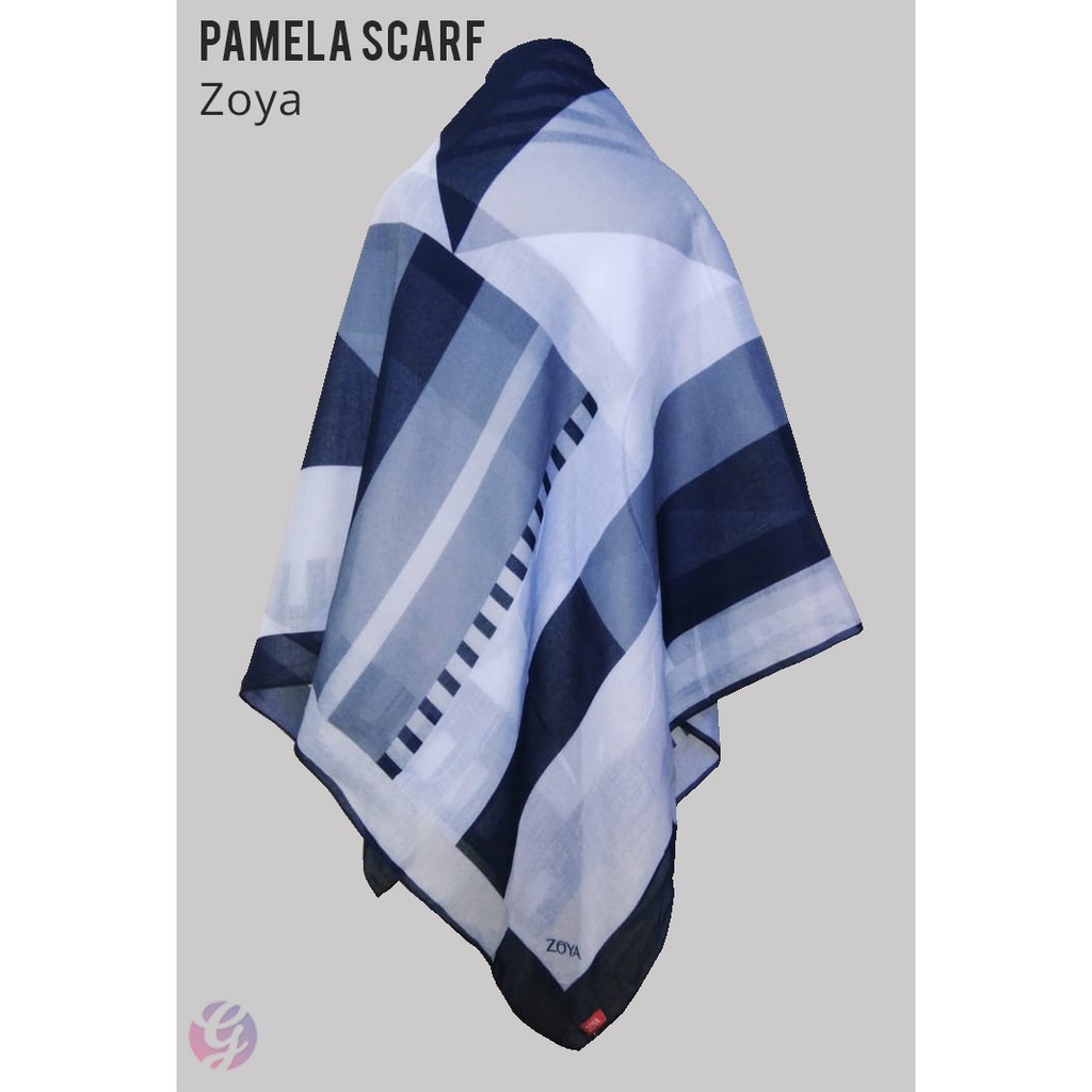 Zoya Hijab Segi Empat Bahan voal tyrex(Pamela Scarf)