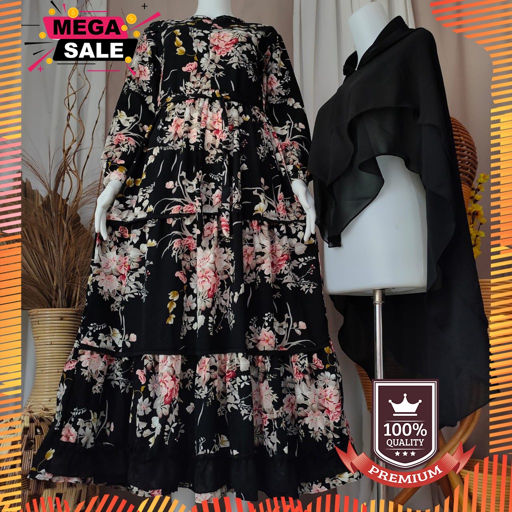 GAMIS HANASTA SET JILBAB | GAMIS KERUDUNG SYARI | GAMIS DAN KERUDUNG | GAMIS JILBAB SYARI