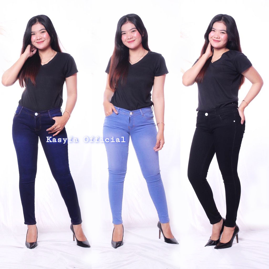 CELANA JEANS PENSIL WANITA // CELANA SKINNY JEANS POLOS