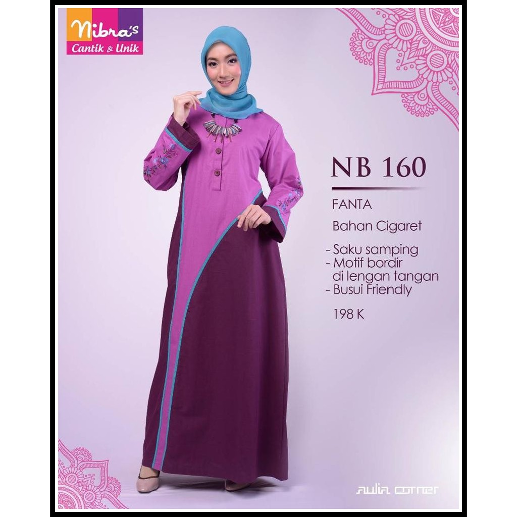 Gamis Model Terbaru Nibras NB 160 Fanta Baju Wanita Terbaru Model Baju Gamis