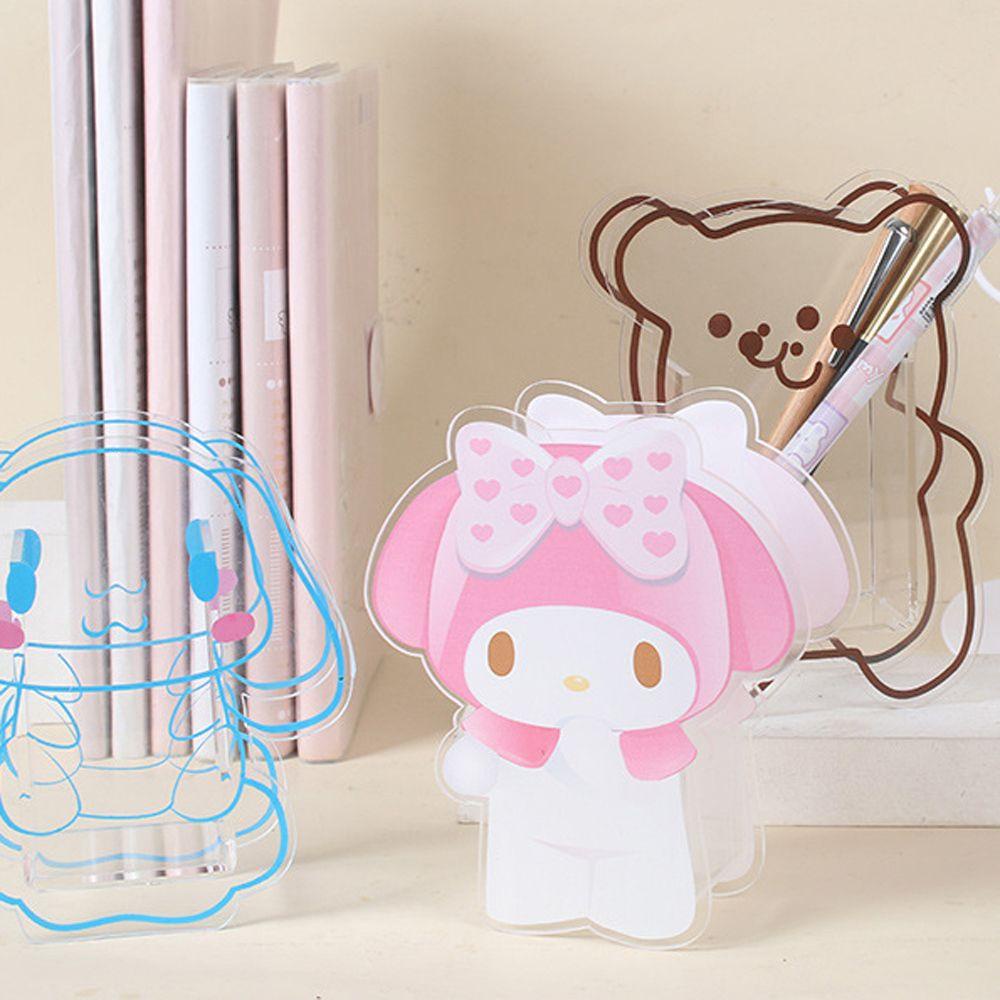 Agustina Tempat Pulpen Gadis Hadiah Alat Tulis Transparan Cinnamoroll Makeup Brush Acrylic Tempat Pensil