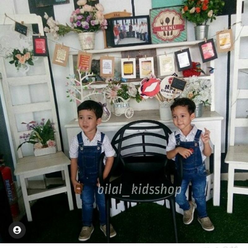 OVERALL JEANS PANJANG ANAK UNISEX 2-12TH