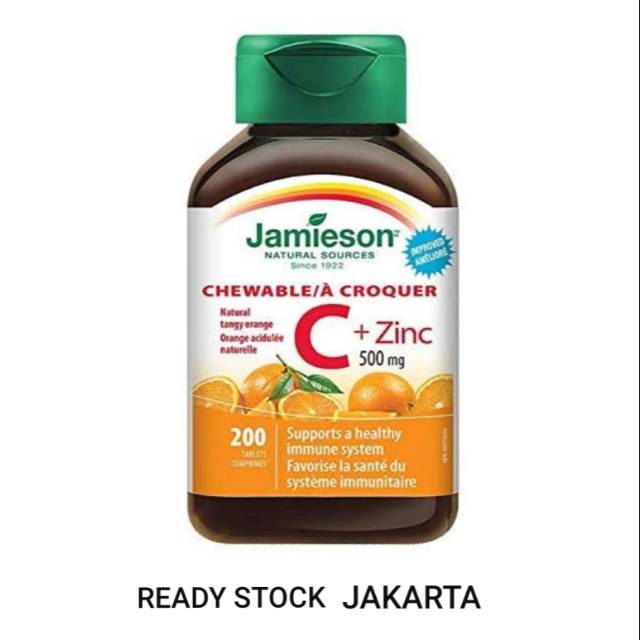 [READY] Jamieson Vitamin C + Zinc 500mg (200 Tablets)