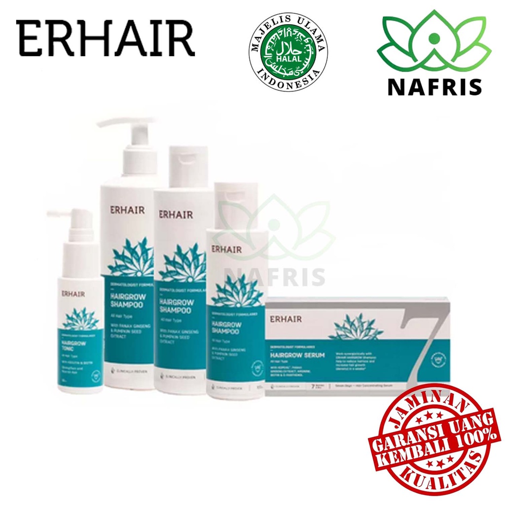 ♥️Nafris♥️Erha Erhair Grow Series serum 7x8 ml, tonic 60ML, shampoo 100 ML|Scalperpect Exfoliating G