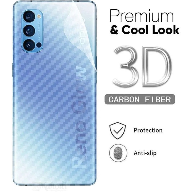 GARSKIN Sticker Carbon Oppo A16K A16E A55 4G Skin Carbon Transparan Fiber Protection Back Carbon