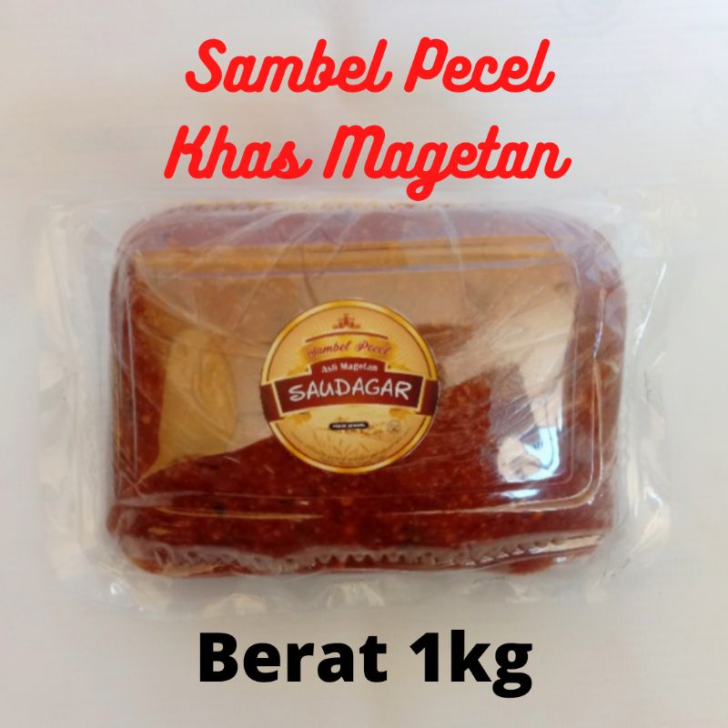 

Sambel pecel SAUDAGAR khas magetan Sambal bumbu kacang asli pedas sedang 1kg