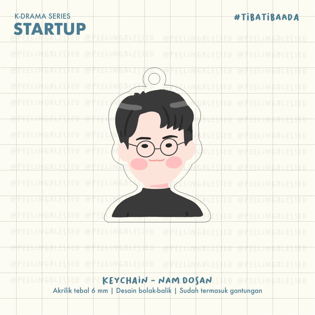 Download Peeling Blessed Startup K Drama Keychain Gantungan Kunci Shopee Indonesia