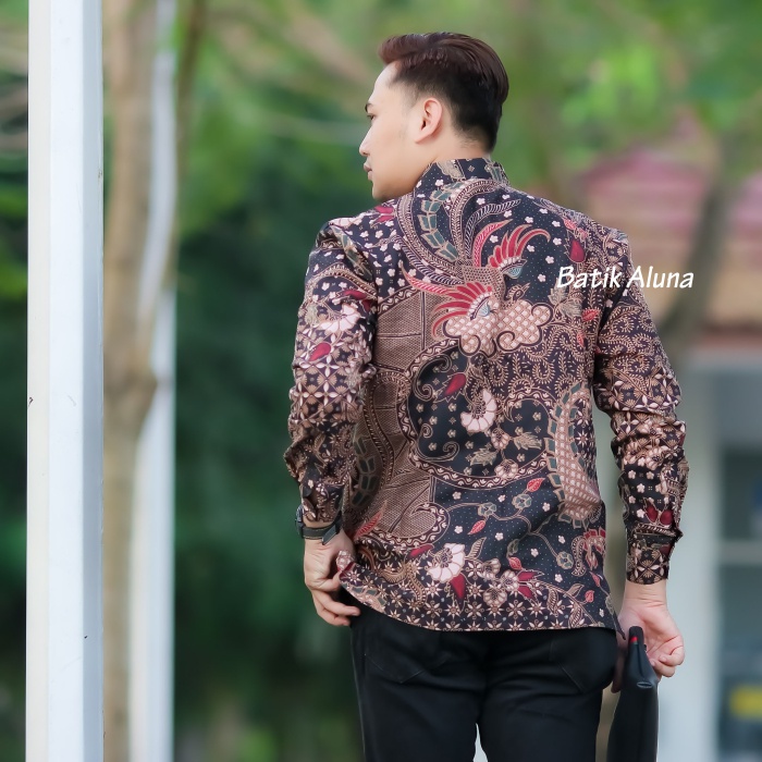 Kemeja Batik Lengan Panjang Batik Pria Baju Batik Premium Pabrik Batik Aluna PCW 118