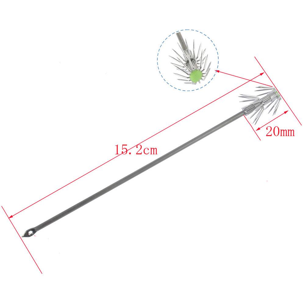 Lanfy Gurita Umpan Cumi Luminous Glow in Dark Kail Pancing Jig Baits Hook Double Layer Aksesoris Pancing Umpan Cumi