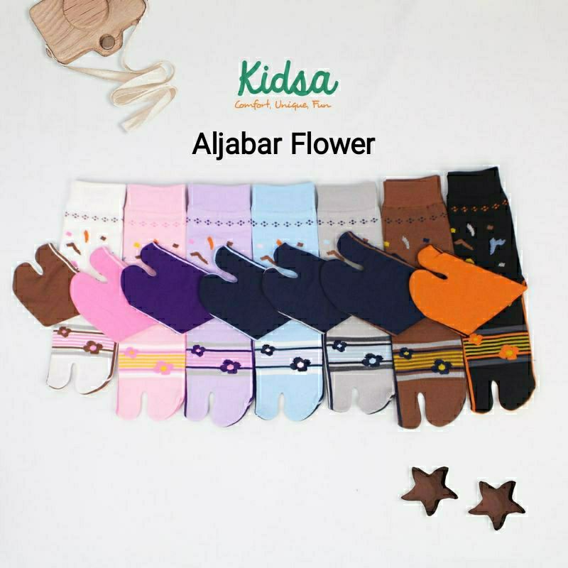 Kaos Kaki Anak Bagus Adem lucu -  Kanik Kidsa Motif Alfabet Aljabar Flower Polkadot