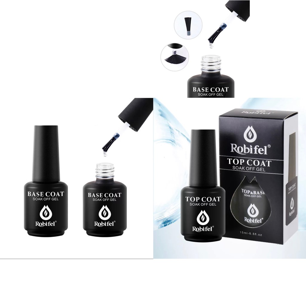 Robifel Base Coat &amp; Top Coat 15ml