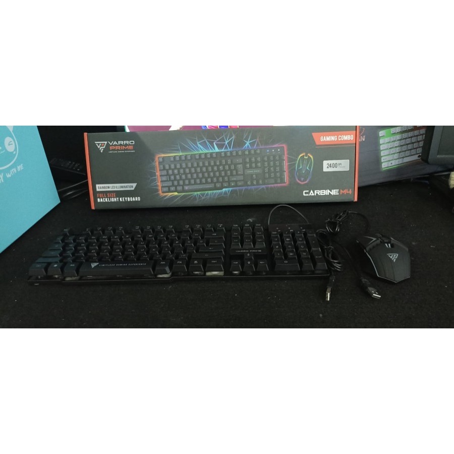 Trend - KEYBOARD MOUSE GAMING LAMPU LED CARBINE M4 COMBO