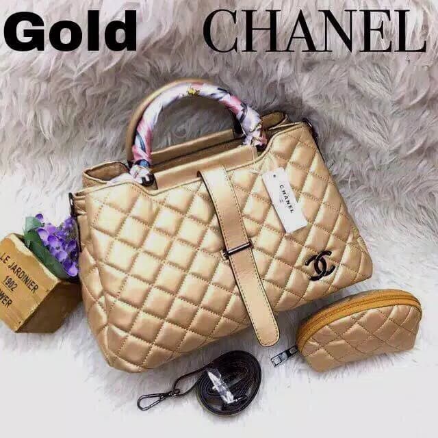 Tas Wanita Batam Bag Chanel Import Branded Murah Ori Fashion Wanita - Putih