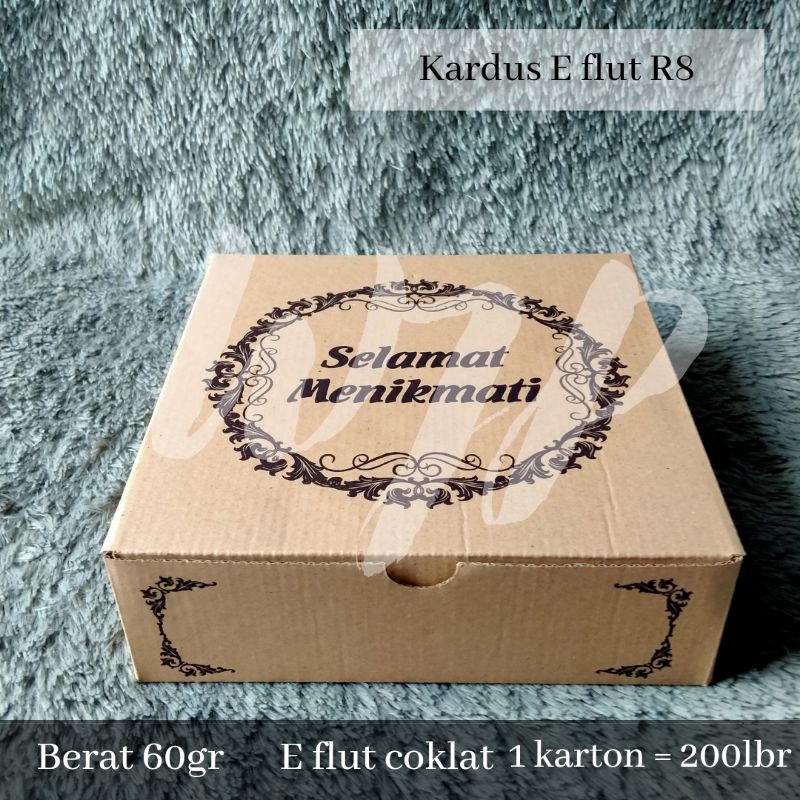 

R8 EFLUTE plus mika Dus Nasi 18x18 / Kotak nasi18 / Kardus E flute 18