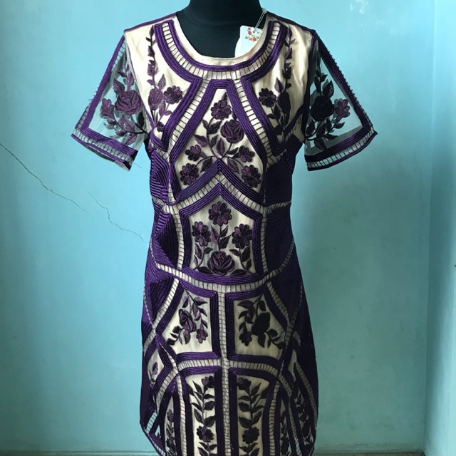 Oggi Dress import organza purple party