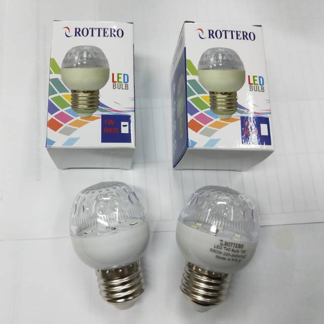 Lampu tidur led 1watt E27 (putih dan merah)