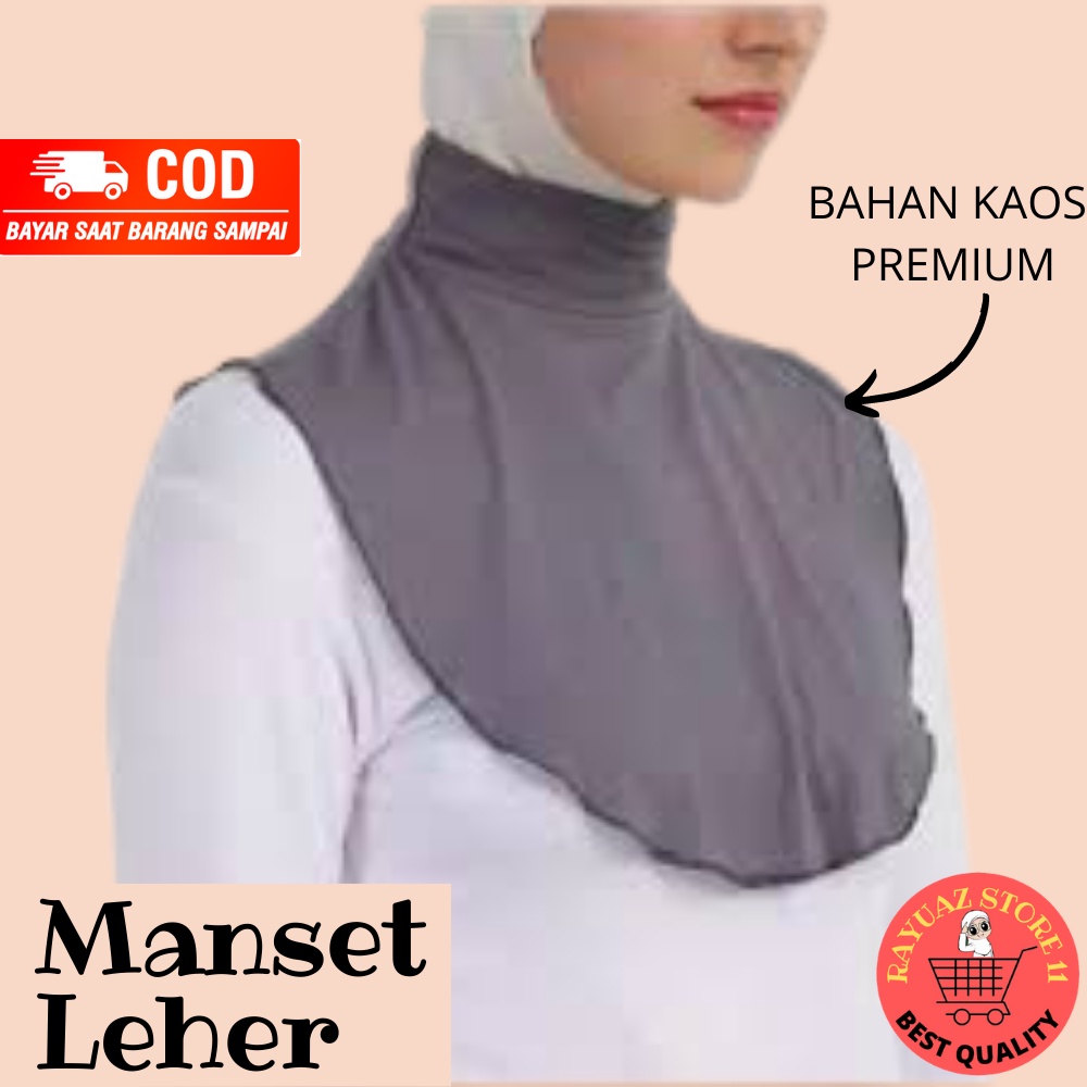 Manset Leher Wanita Hijab kaos Premium Manset Toga Inner Penutup Leher Hijab