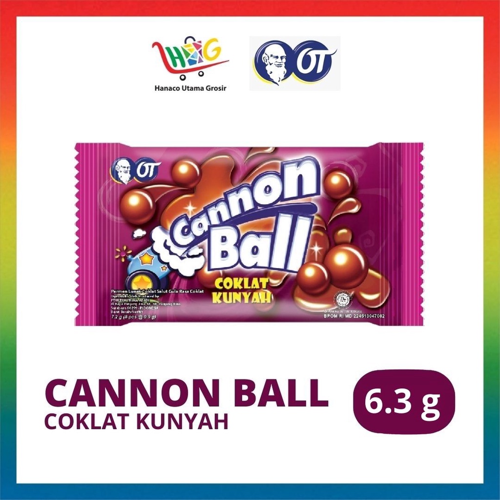 Cannon Ball / Canon Ball Coklat 6.3gr ( HARGA PER SACHET/PCS)