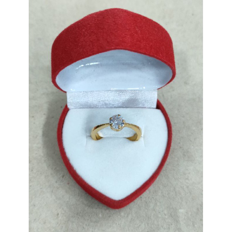 cincin mata 1 putih 2 gram emas muda