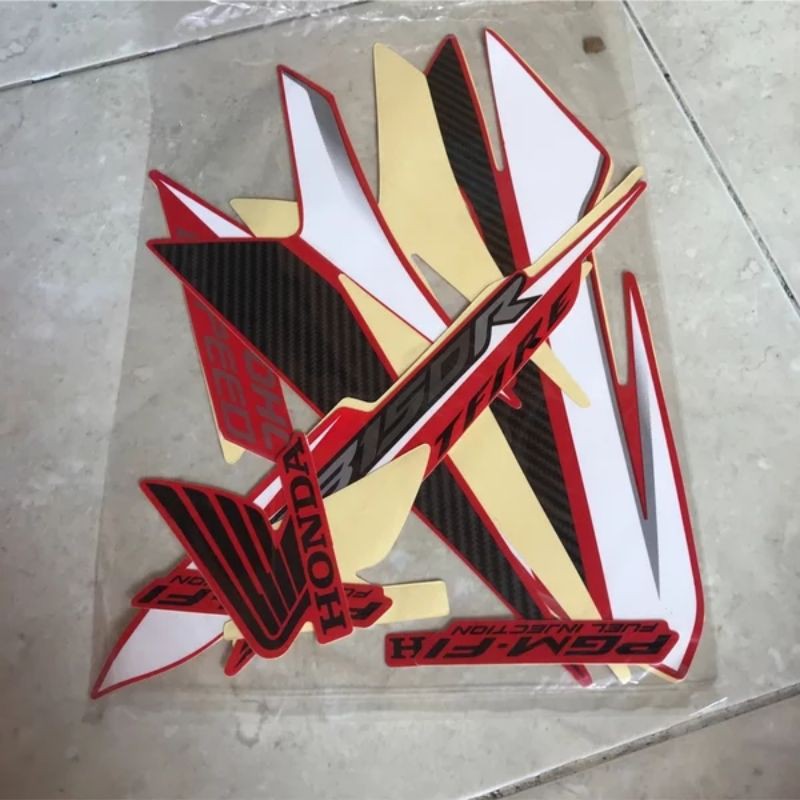 STRIPING SEPEDA MOTOR HONDA CB 150R CB150R 2014 MERAH