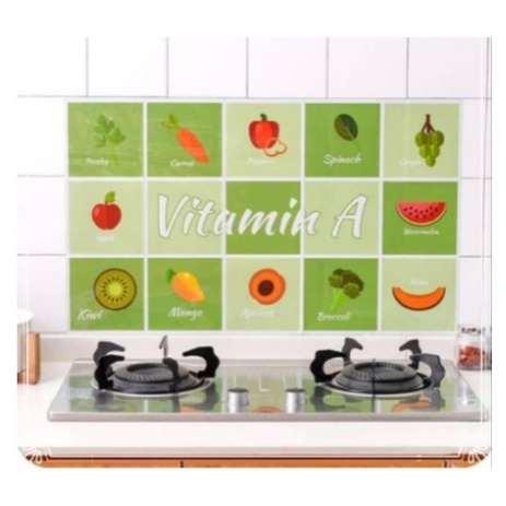 WALLPAPER STICKER DAPUR ANTI MINYAK DAN ANTI API ALUMINIUM FOIL [SWEETSPACE]