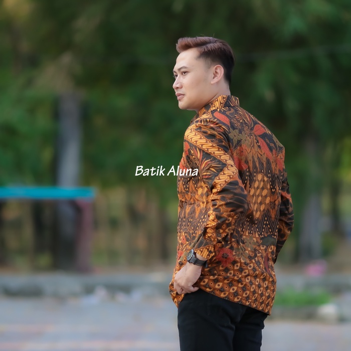 Batik Kondangan Pria Modern Lengan Panjang  Aluna Batik PCW 098