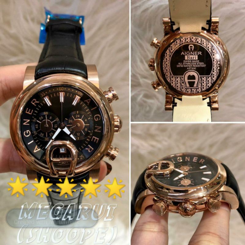 JAM TANGAN COWOK AIGNER BARI DONNA CHRONOGRAFE SUPER PREMIUM AAA