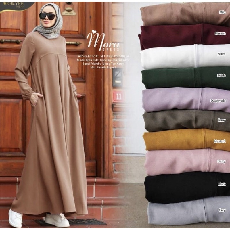 MORA DRESS MAT.SHAKILA IMPORT BY KHEYRA