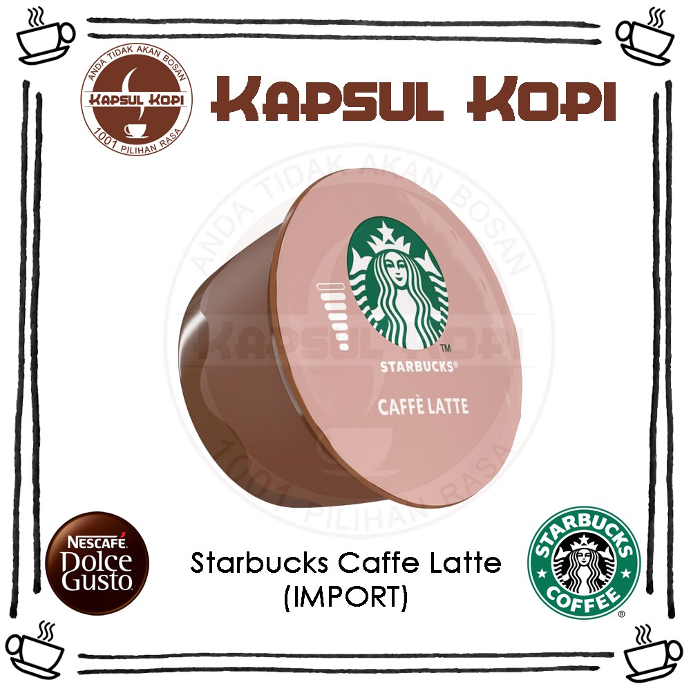 

Ecer Starbucks Caffe Latte KapsulKopi Impor Nescafe Dolce Gusto Coffee Capsule Import