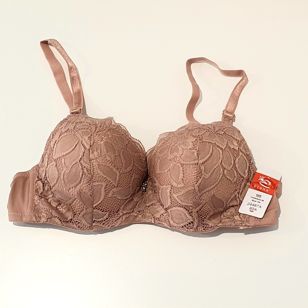 Bra / BH Elena 24487A (Cup A, Pakai Kawat, Busa Sedang, Kait 2, Bisa Lepas Tali)