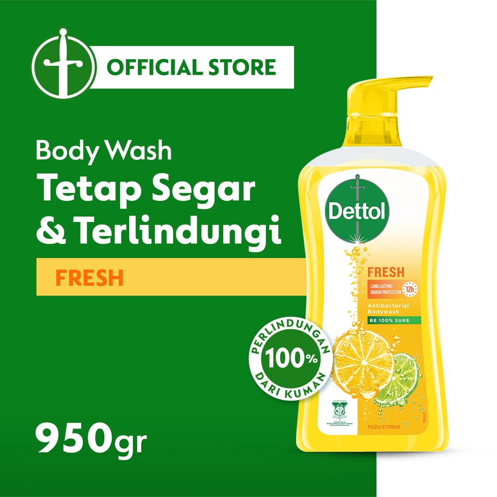 Dettol Sabun Mandi Cair Anti Bakteri Fresh 950 gr Botol | Shopee Indonesia