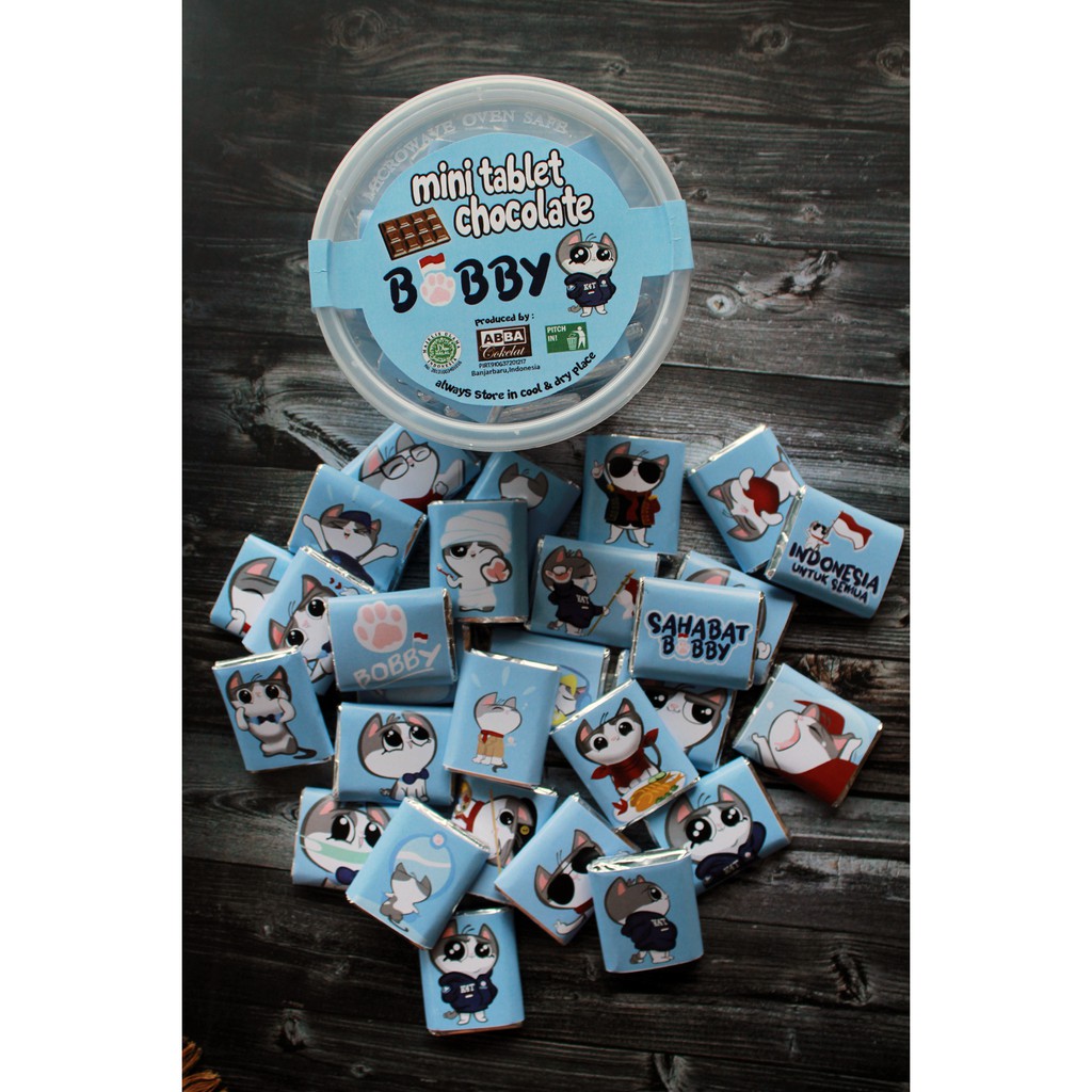 

ABBA cokelat - Bobby The K4t Chocolate - cokelat mini bar - isi 24 pcs