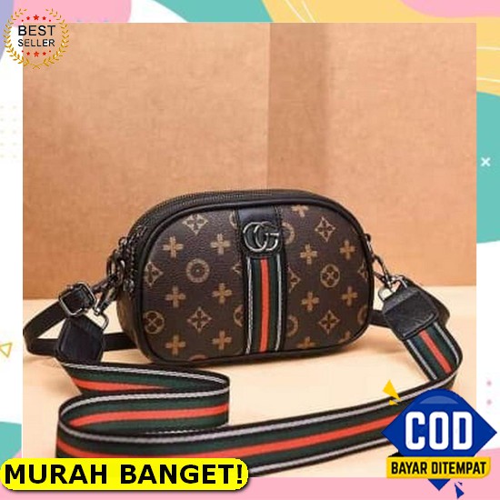 Tas Selempang Wanita Murah Kekinian Remaja Terbaru Simple Tali Rantai Tas Slempang Bahu Cewek Kerja 