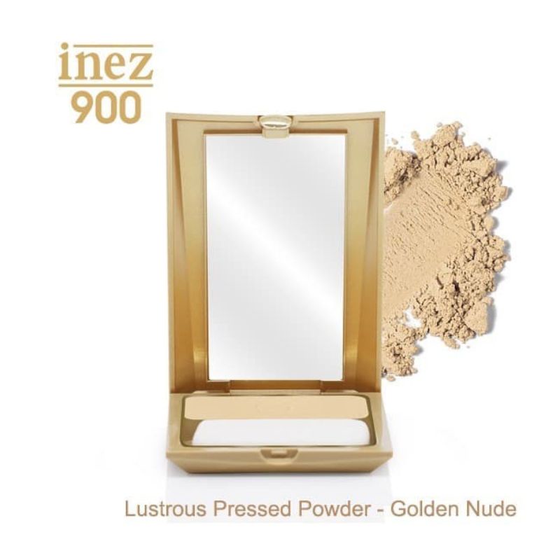 inez 900 Lustrous Pressed Powder/inez bedak padat gold