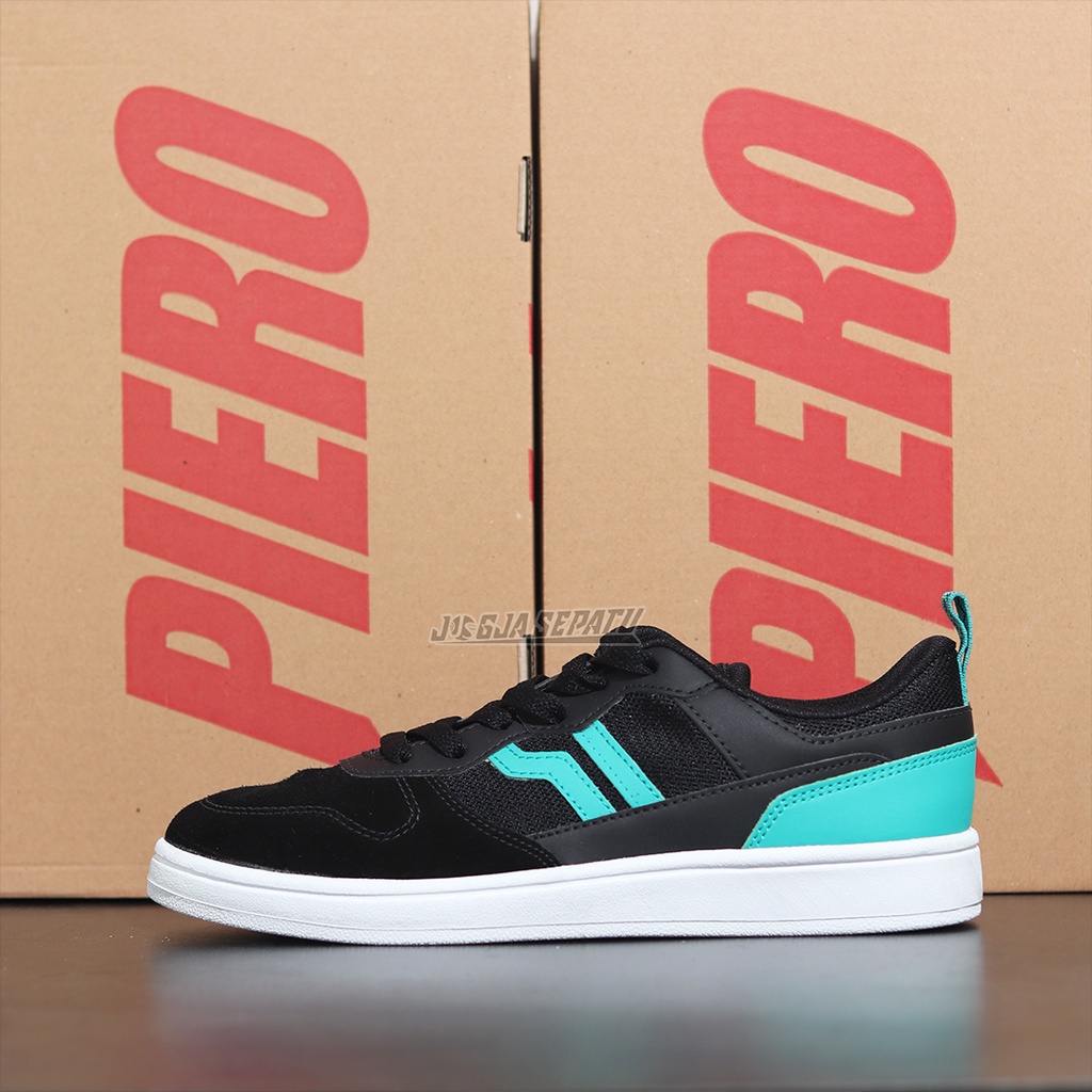 Piero Sepatu Sneakers Jorge - Black/Teal/White