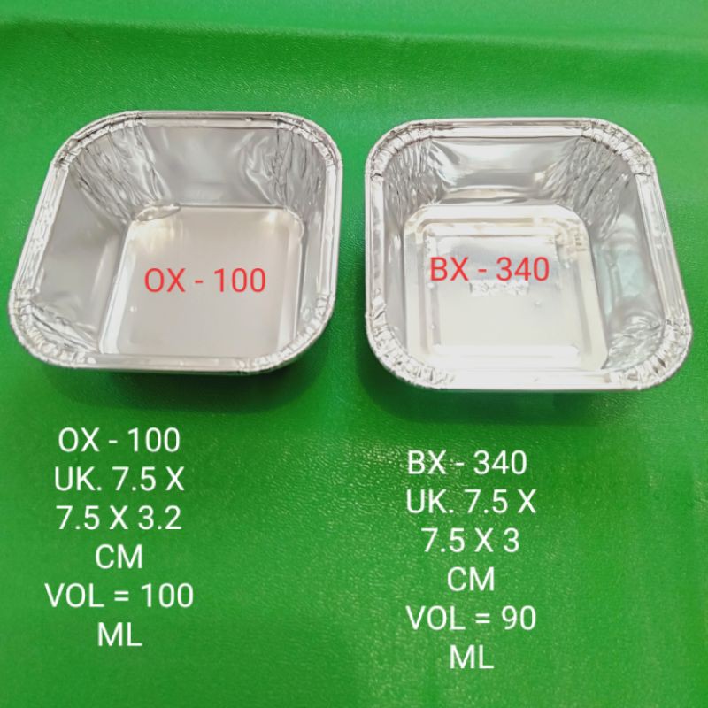 

ALLUMINIUM FOIL CUP OX - 100 / CUP BX - 340 (100 PCS/PACK)