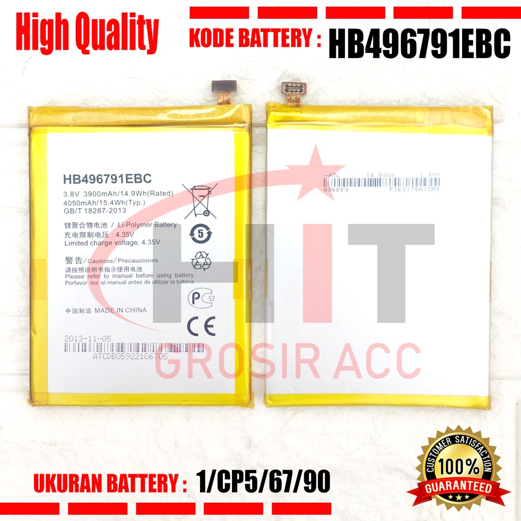 Baterai Battery For Huawei Matte 1 MATE 1 MT-U06 MT2 C00 Kode HB496791EBC