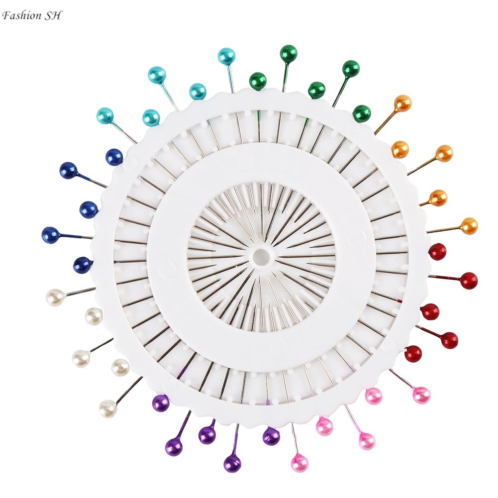 40pcs mixed color fashion pearl mini brooch scarf shawl pin