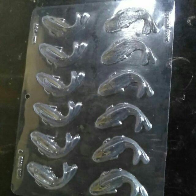 Cetakan Mika Coklat Puding Ikan Koi Kecil Isi 12