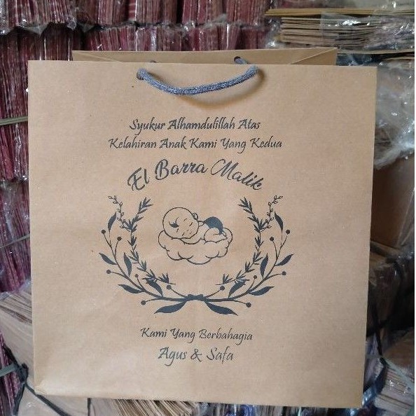 paper bag kotak nasi uk 22 + sablon