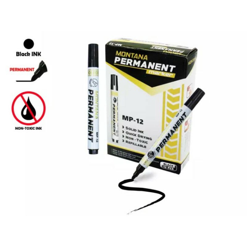 

Spidol Permanent Hitam Montana