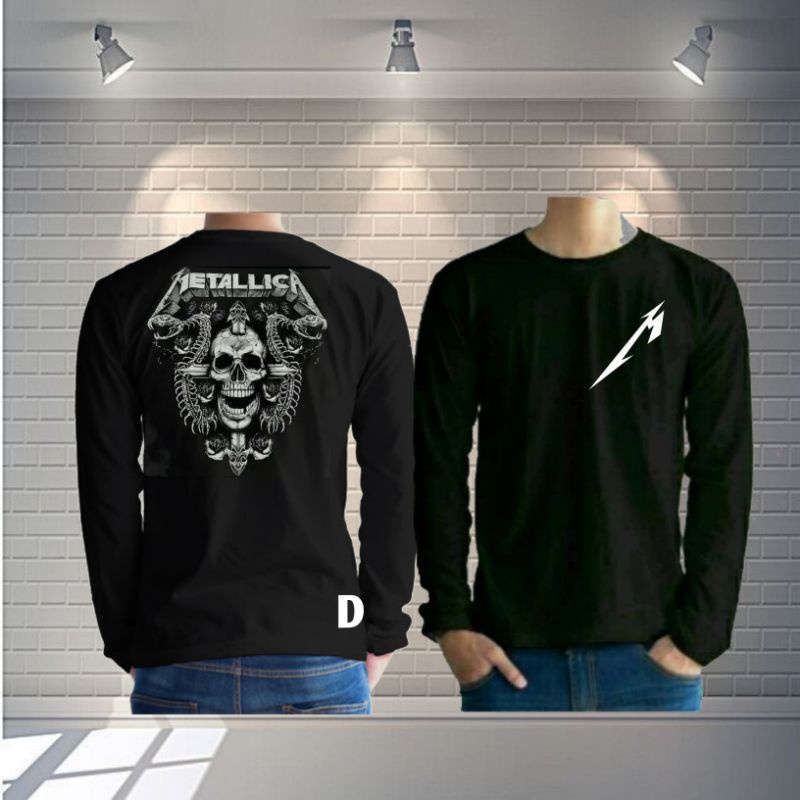 baju kaos dewasa lengan panjang METALLICA//T-SHIRT DISTRO UNISEX LAKI LAKI & PEREMPUAN