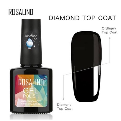 ROSALIND DIAMOND TOP COAT GEL POLISH 15ml 7ml 10ml KUTEK GEL SUPER KILAP TAHAN LAMA