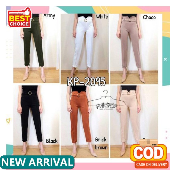 Kulot Wanita Murah Kain Bagus Style Kekinian / Yora Pants Kulot Celana Kain Wanita Kantor Bahan Ootd