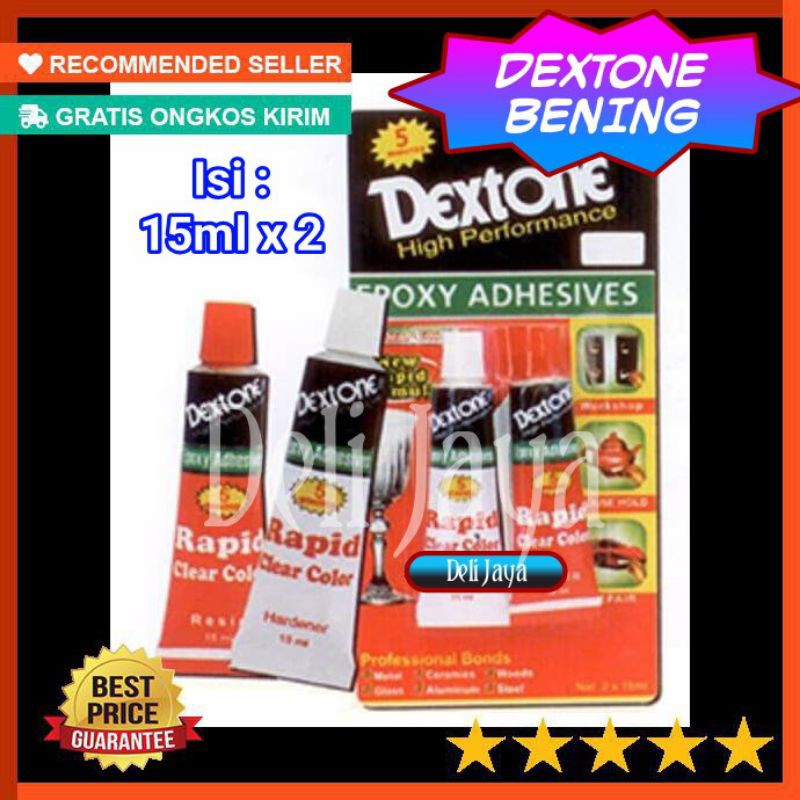 

Lem Dextone Bening Epoxy Adhesives Clear Color Rapid Merah 5 mins 30 grm